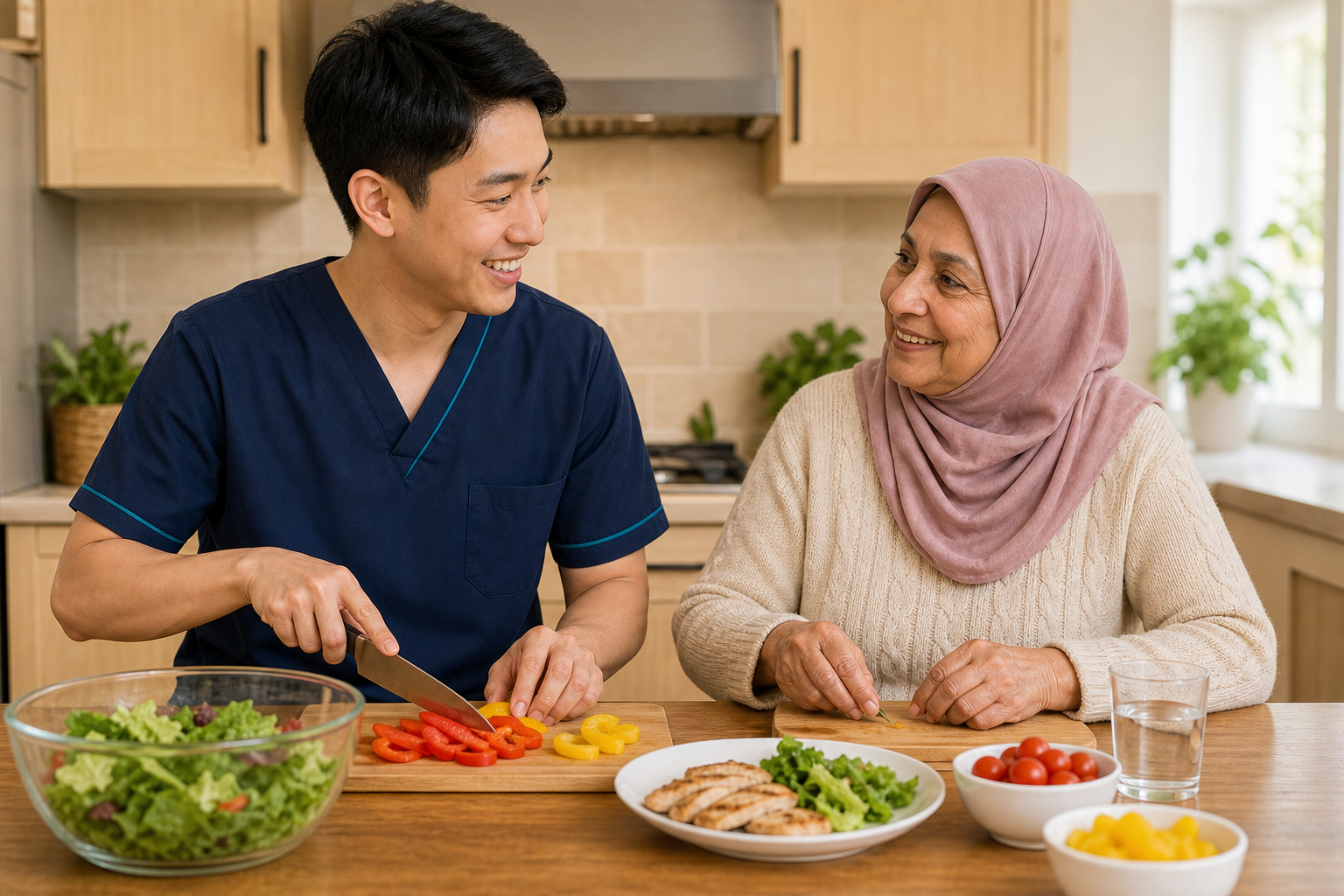 Independent living with visiting home care